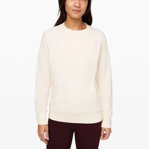 Lululemon Scuba Crew Neck Sweatshirt Sz: 4 (off white colour) with pockets